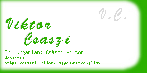 viktor csaszi business card